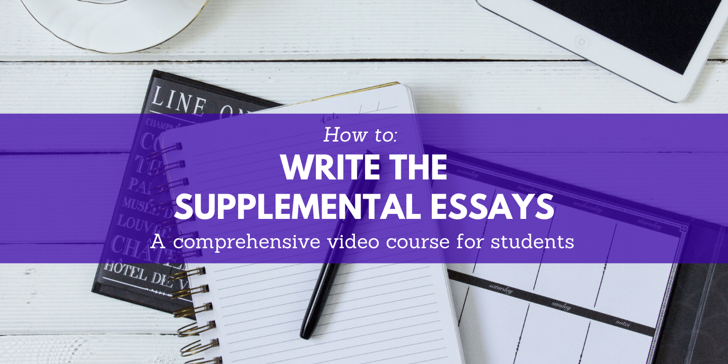 supplemental essays Moon Prep online course